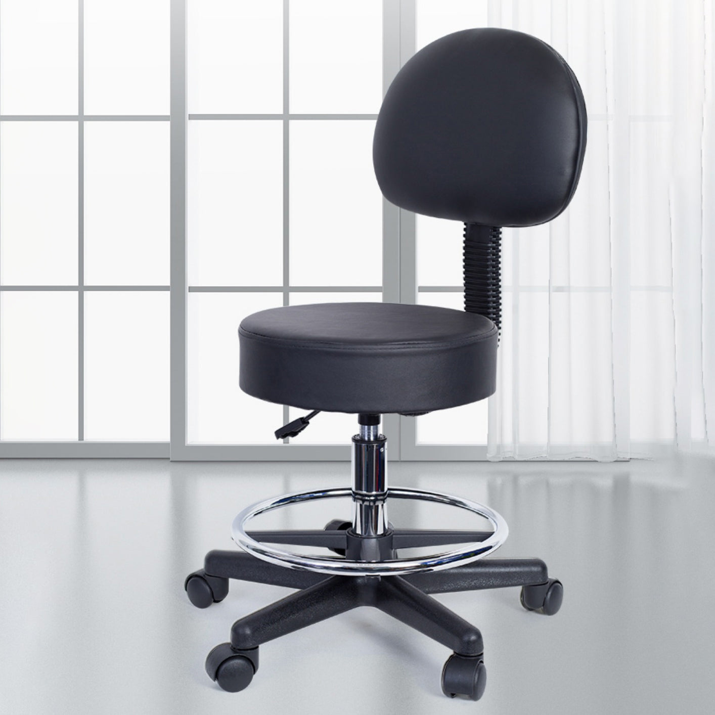 Modern Adjustable Rotatable Counter Stool Steel Kitchen Bar Stool with Cushion Clearhalo 'Bar Furniture' 'Bar Stools' 'bar_stools' 'furn' 'furn_bar_stools' 'furniture_bar_stools' 'Kitchen & Dining Furniture' 'kitchen&dining_furn' 'kitchen' 'kitchen_furn' Furniture' 4624723