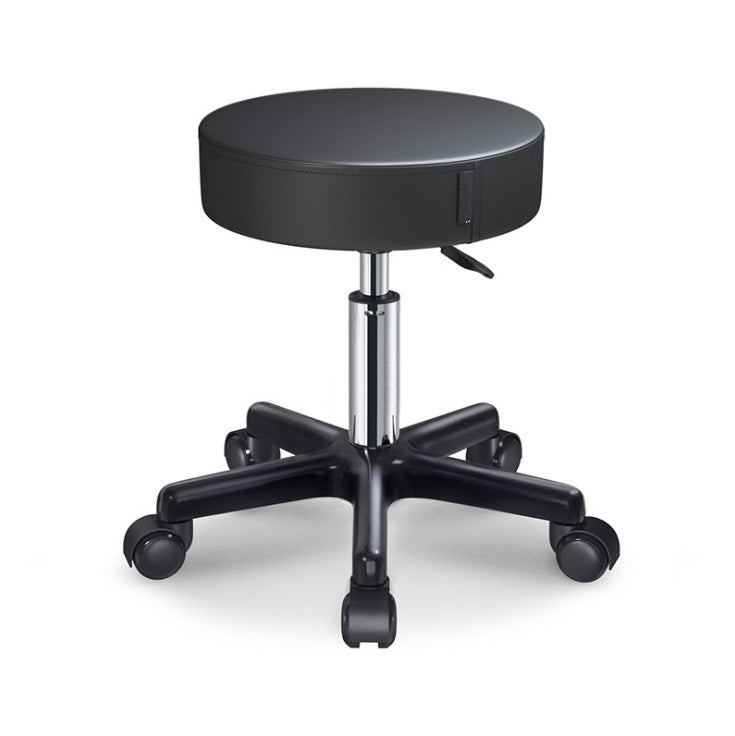 Modern Adjustable Rotatable Counter Stool Steel Kitchen Bar Stool with Cushion Black 1 Piece Clearhalo 'Bar Furniture' 'Bar Stools' 'bar_stools' 'furn' 'furn_bar_stools' 'furniture_bar_stools' 'Kitchen & Dining Furniture' 'kitchen&dining_furn' 'kitchen' 'kitchen_furn' Furniture' 4624724