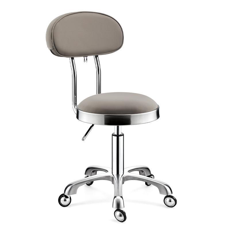 Modern Adjustable Rotatable Counter Stool Steel Kitchen Bar Stool with Cushion Grey 1 Piece Clearhalo 'Bar Furniture' 'Bar Stools' 'bar_stools' 'furn' 'furn_bar_stools' 'furniture_bar_stools' 'Kitchen & Dining Furniture' 'kitchen&dining_furn' 'kitchen' 'kitchen_furn' Furniture' 4624736