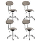 Modern Adjustable Rotatable Counter Stool Steel Kitchen Bar Stool with Cushion Grey 4 Piece Set Clearhalo 'Bar Furniture' 'Bar Stools' 'bar_stools' 'furn' 'furn_bar_stools' 'furniture_bar_stools' 'Kitchen & Dining Furniture' 'kitchen&dining_furn' 'kitchen' 'kitchen_furn' Furniture' 4624739