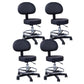 Modern Adjustable Rotatable Counter Stool Steel Kitchen Bar Stool with Cushion Matte Black 4 Piece Set Clearhalo 'Bar Furniture' 'Bar Stools' 'bar_stools' 'furn' 'furn_bar_stools' 'furniture_bar_stools' 'Kitchen & Dining Furniture' 'kitchen&dining_furn' 'kitchen' 'kitchen_furn' Furniture' 4624742