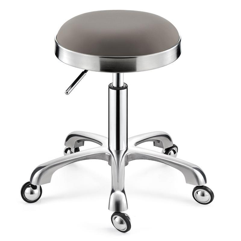 Modern Adjustable Rotatable Counter Stool Steel Kitchen Bar Stool with Cushion Dark Gray 1 Piece Clearhalo 'Bar Furniture' 'Bar Stools' 'bar_stools' 'furn' 'furn_bar_stools' 'furniture_bar_stools' 'Kitchen & Dining Furniture' 'kitchen&dining_furn' 'kitchen' 'kitchen_furn' Furniture' 4624743