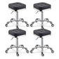 Modern Adjustable Rotatable Counter Stool Steel Kitchen Bar Stool with Cushion Textured Black 4 Piece Set Clearhalo 'Bar Furniture' 'Bar Stools' 'bar_stools' 'furn' 'furn_bar_stools' 'furniture_bar_stools' 'Kitchen & Dining Furniture' 'kitchen&dining_furn' 'kitchen' 'kitchen_furn' Furniture' 4624748