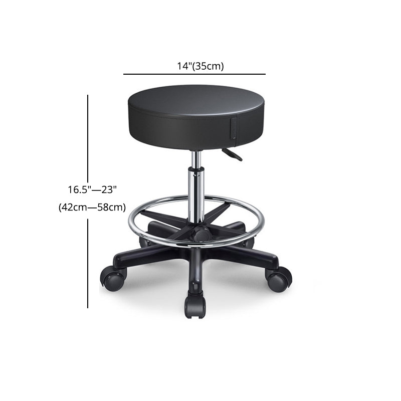 Modern Adjustable Rotatable Counter Stool Steel Kitchen Bar Stool with Cushion Clearhalo 'Bar Furniture' 'Bar Stools' 'bar_stools' 'furn' 'furn_bar_stools' 'furniture_bar_stools' 'Kitchen & Dining Furniture' 'kitchen&dining_furn' 'kitchen' 'kitchen_furn' Furniture' 4624756