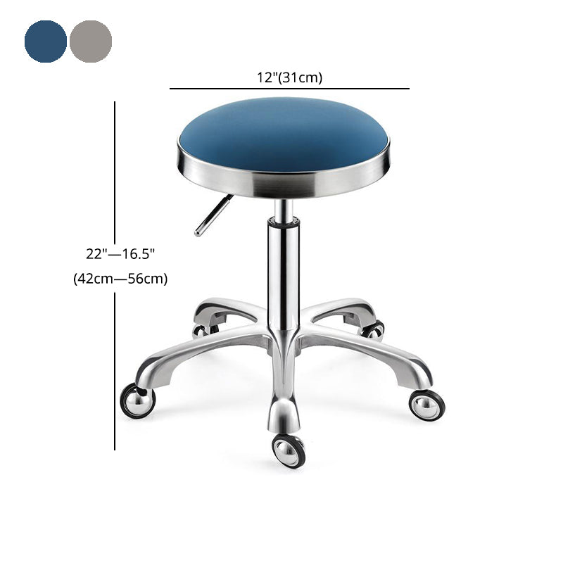 Modern Adjustable Rotatable Counter Stool Steel Kitchen Bar Stool with Cushion Clearhalo 'Bar Furniture' 'Bar Stools' 'bar_stools' 'furn' 'furn_bar_stools' 'furniture_bar_stools' 'Kitchen & Dining Furniture' 'kitchen&dining_furn' 'kitchen' 'kitchen_furn' Furniture' 4624758