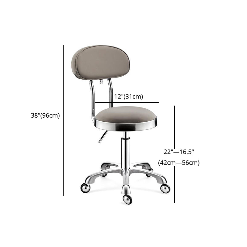 Modern Adjustable Rotatable Counter Stool Steel Kitchen Bar Stool with Cushion Clearhalo 'Bar Furniture' 'Bar Stools' 'bar_stools' 'furn' 'furn_bar_stools' 'furniture_bar_stools' 'Kitchen & Dining Furniture' 'kitchen&dining_furn' 'kitchen' 'kitchen_furn' Furniture' 4624759