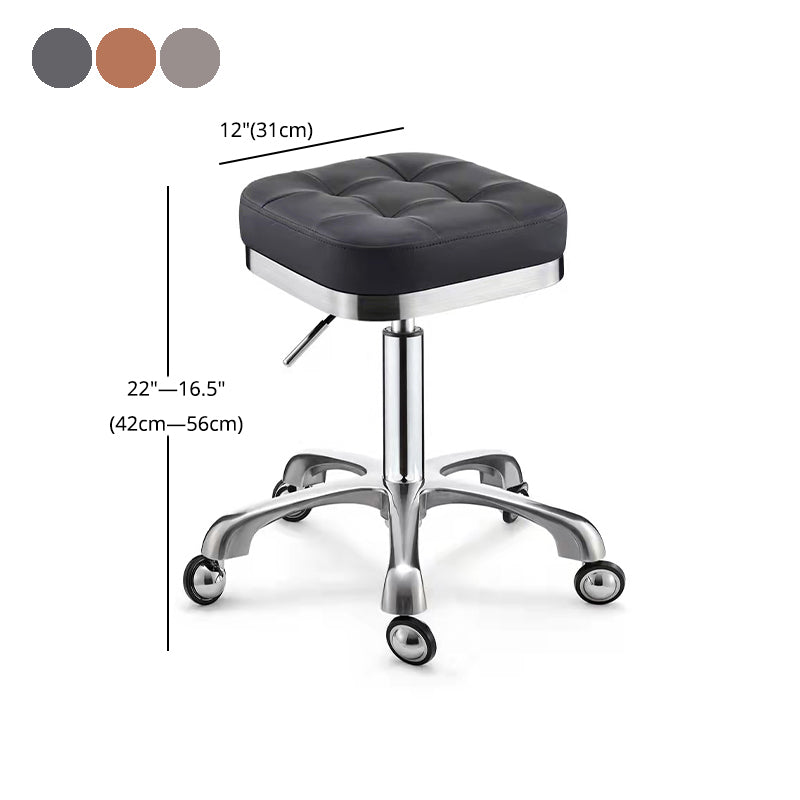 Modern Adjustable Rotatable Counter Stool Steel Kitchen Bar Stool with Cushion Clearhalo 'Bar Furniture' 'Bar Stools' 'bar_stools' 'furn' 'furn_bar_stools' 'furniture_bar_stools' 'Kitchen & Dining Furniture' 'kitchen&dining_furn' 'kitchen' 'kitchen_furn' Furniture' 4624760
