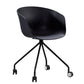 Modern Swivel Solid Back Arm Chair Plastic Matte Finish Dining Chair Black 1 Piece Clearhalo ' kitchen&dining_furn' 'Dining Chairs' 'Dining Tables & Seating' 'dining_chair' 'furn' 'furn_dining_chair' 'Furniture' 'furniture_dining_chair' 'Kitchen & Dining Furniture' 'kitchen' 4624767