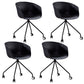 Modern Swivel Solid Back Arm Chair Plastic Matte Finish Dining Chair Black 4 Piece Set Clearhalo ' kitchen&dining_furn' 'Dining Chairs' 'Dining Tables & Seating' 'dining_chair' 'furn' 'furn_dining_chair' 'Furniture' 'furniture_dining_chair' 'Kitchen & Dining Furniture' 'kitchen' 4624771
