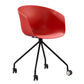 Modern Swivel Solid Back Arm Chair Plastic Matte Finish Dining Chair Red 1 Piece Clearhalo ' kitchen&dining_furn' 'Dining Chairs' 'Dining Tables & Seating' 'dining_chair' 'furn' 'furn_dining_chair' 'Furniture' 'furniture_dining_chair' 'Kitchen & Dining Furniture' 'kitchen' 4624773