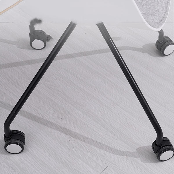 Modern Swivel Solid Back Arm Chair Plastic Matte Finish Dining Chair Clearhalo ' kitchen&dining_furn' 'Dining Chairs' 'Dining Tables & Seating' 'dining_chair' 'furn' 'furn_dining_chair' 'Furniture' 'furniture_dining_chair' 'Kitchen & Dining Furniture' 'kitchen' 4624774