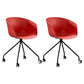 Modern Swivel Solid Back Arm Chair Plastic Matte Finish Dining Chair Red 2 Piece Set Clearhalo ' kitchen&dining_furn' 'Dining Chairs' 'Dining Tables & Seating' 'dining_chair' 'furn' 'furn_dining_chair' 'Furniture' 'furniture_dining_chair' 'Kitchen & Dining Furniture' 'kitchen' 4624775