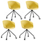 Modern Swivel Solid Back Arm Chair Plastic Matte Finish Dining Chair Yellow 4 Piece Set Clearhalo ' kitchen&dining_furn' 'Dining Chairs' 'Dining Tables & Seating' 'dining_chair' 'furn' 'furn_dining_chair' 'Furniture' 'furniture_dining_chair' 'Kitchen & Dining Furniture' 'kitchen' 4624784