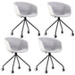 Modern Swivel Solid Back Arm Chair Plastic Matte Finish Dining Chair Grey 4 Piece Set Clearhalo ' kitchen&dining_furn' 'Dining Chairs' 'Dining Tables & Seating' 'dining_chair' 'furn' 'furn_dining_chair' 'Furniture' 'furniture_dining_chair' 'Kitchen & Dining Furniture' 'kitchen' 4624787