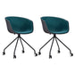 Modern Swivel Solid Back Arm Chair Plastic Matte Finish Dining Chair Blackish Green 2 Piece Set Clearhalo ' kitchen&dining_furn' 'Dining Chairs' 'Dining Tables & Seating' 'dining_chair' 'furn' 'furn_dining_chair' 'Furniture' 'furniture_dining_chair' 'Kitchen & Dining Furniture' 'kitchen' 4624789
