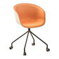 Modern Swivel Solid Back Arm Chair Plastic Matte Finish Dining Chair Orange 1 Piece Clearhalo ' kitchen&dining_furn' 'Dining Chairs' 'Dining Tables & Seating' 'dining_chair' 'furn' 'furn_dining_chair' 'Furniture' 'furniture_dining_chair' 'Kitchen & Dining Furniture' 'kitchen' 4624791