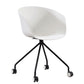 Modern Swivel Solid Back Arm Chair Plastic Matte Finish Dining Chair White 1 Piece Clearhalo ' kitchen&dining_furn' 'Dining Chairs' 'Dining Tables & Seating' 'dining_chair' 'furn' 'furn_dining_chair' 'Furniture' 'furniture_dining_chair' 'Kitchen & Dining Furniture' 'kitchen' 4624794