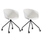 Modern Swivel Solid Back Arm Chair Plastic Matte Finish Dining Chair White 2 Piece Set Clearhalo ' kitchen&dining_furn' 'Dining Chairs' 'Dining Tables & Seating' 'dining_chair' 'furn' 'furn_dining_chair' 'Furniture' 'furniture_dining_chair' 'Kitchen & Dining Furniture' 'kitchen' 4624795