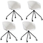Modern Swivel Solid Back Arm Chair Plastic Matte Finish Dining Chair White 4 Piece Set Clearhalo ' kitchen&dining_furn' 'Dining Chairs' 'Dining Tables & Seating' 'dining_chair' 'furn' 'furn_dining_chair' 'Furniture' 'furniture_dining_chair' 'Kitchen & Dining Furniture' 'kitchen' 4624796
