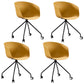 Modern Swivel Solid Back Arm Chair Plastic Matte Finish Dining Chair Ginger 4 Piece Set Clearhalo ' kitchen&dining_furn' 'Dining Chairs' 'Dining Tables & Seating' 'dining_chair' 'furn' 'furn_dining_chair' 'Furniture' 'furniture_dining_chair' 'Kitchen & Dining Furniture' 'kitchen' 4624802