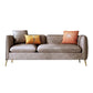Modern Standard Faux Leather Sofa 3 Seater Square Arm Sofa for Living Room Khaki Clearhalo 'Furniture' 'furniture_sofas' 'kitchen' 'kitchen_sofas' 'Living Room Furniture' 'Sofa' 'sofas' 4624805