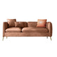 Modern Standard Faux Leather Sofa 3 Seater Square Arm Sofa for Living Room Yellow Clearhalo 'Furniture' 'furniture_sofas' 'kitchen' 'kitchen_sofas' 'Living Room Furniture' 'Sofa' 'sofas' 4624807