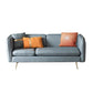 Modern Standard Faux Leather Sofa 3 Seater Square Arm Sofa for Living Room Blue 28"H x 69"L x 29"W Clearhalo 'Furniture' 'furniture_sofas' 'kitchen' 'kitchen_sofas' 'Living Room Furniture' 'Sofa' 'sofas' 4624816