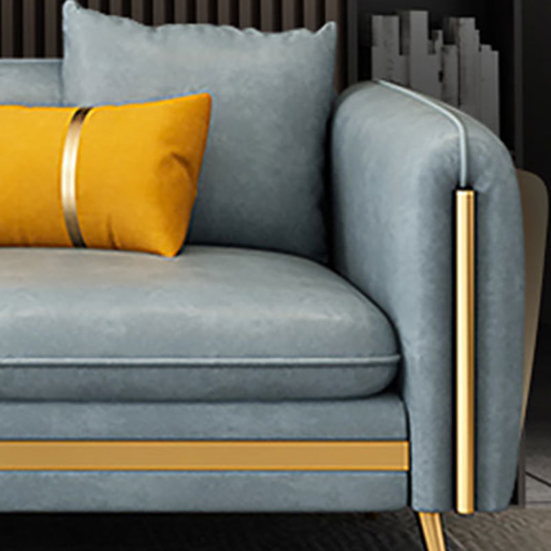 Modern Standard Faux Leather Sofa 3 Seater Square Arm Sofa for Living Room Clearhalo 'Furniture' 'furniture_sofas' 'kitchen' 'kitchen_sofas' 'Living Room Furniture' 'Sofa' 'sofas' 4624820