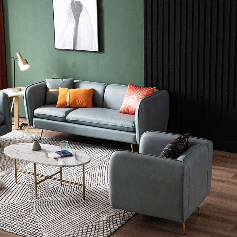 Modern Standard Faux Leather Sofa 3 Seater Square Arm Sofa for Living Room Clearhalo 'Furniture' 'furniture_sofas' 'kitchen' 'kitchen_sofas' 'Living Room Furniture' 'Sofa' 'sofas' 4624821