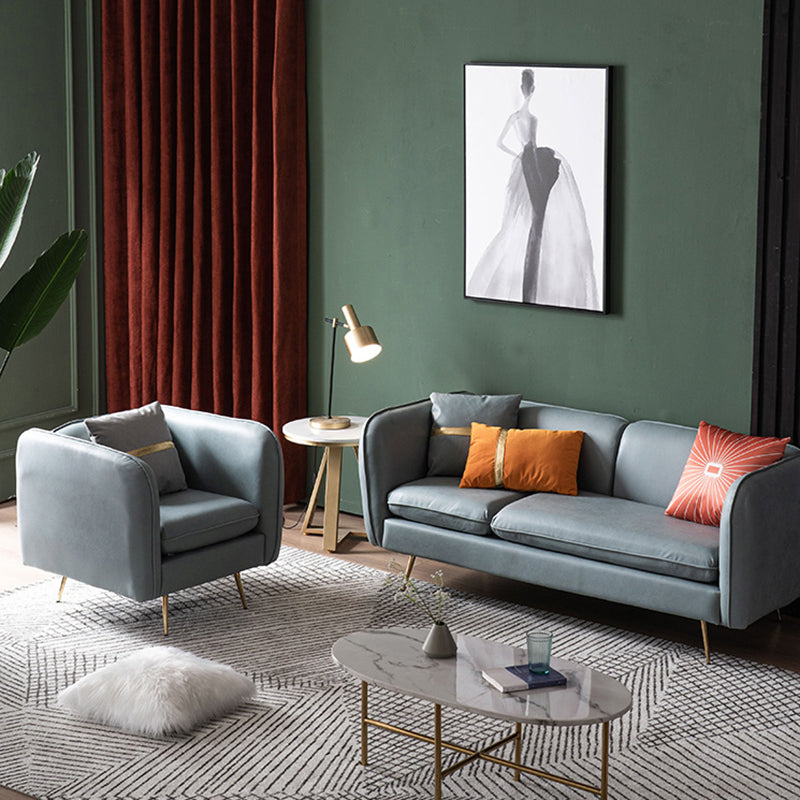 Modern Standard Faux Leather Sofa 3 Seater Square Arm Sofa for Living Room Clearhalo 'Furniture' 'furniture_sofas' 'kitchen' 'kitchen_sofas' 'Living Room Furniture' 'Sofa' 'sofas' 4624822