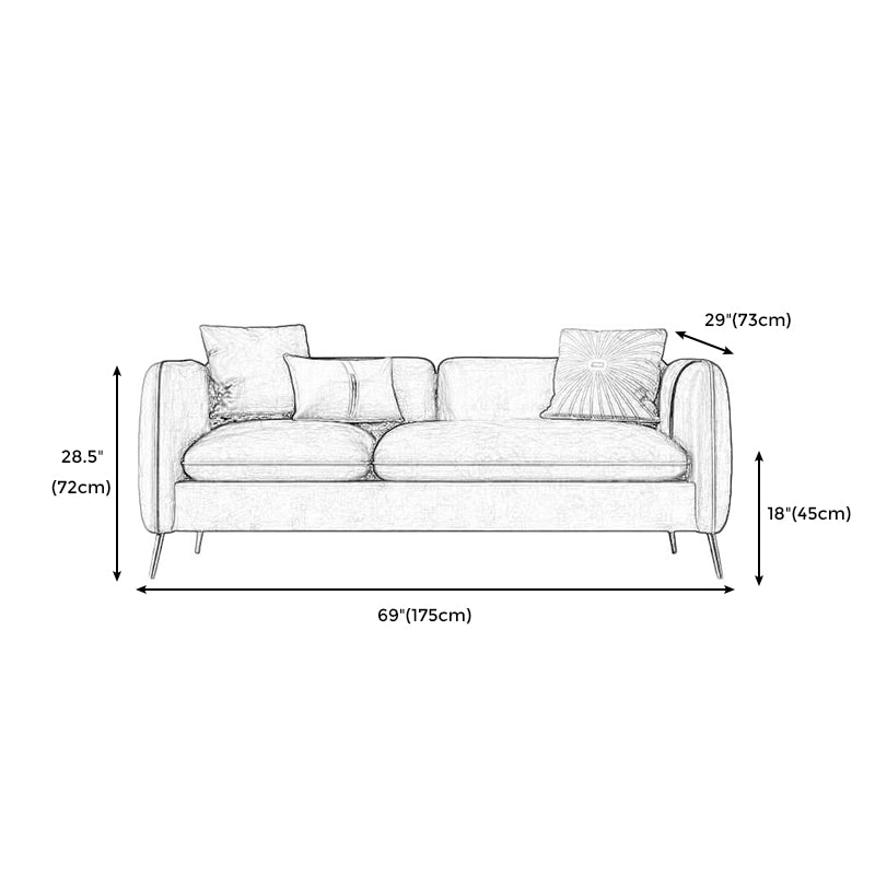 Modern Standard Faux Leather Sofa 3 Seater Square Arm Sofa for Living Room Clearhalo 'Furniture' 'furniture_sofas' 'kitchen' 'kitchen_sofas' 'Living Room Furniture' 'Sofa' 'sofas' 4624828