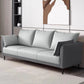 Standard Loose Back Square Arm Loveseat Faux Leather Stain Resistant Settee Furniture Grey Clearhalo 'Furniture' 'furniture_sofas' 'kitchen' 'kitchen_sofas' 'Living Room Furniture' 'Sofa' 'sofas' 4624831
