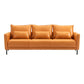 Standard Loose Back Square Arm Loveseat Faux Leather Stain Resistant Settee Furniture Clearhalo 'Furniture' 'furniture_sofas' 'kitchen' 'kitchen_sofas' 'Living Room Furniture' 'Sofa' 'sofas' 4624841