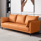 Standard Loose Back Square Arm Loveseat Faux Leather Stain Resistant Settee Furniture Orange Clearhalo 'Furniture' 'furniture_sofas' 'kitchen' 'kitchen_sofas' 'Living Room Furniture' 'Sofa' 'sofas' 4624846