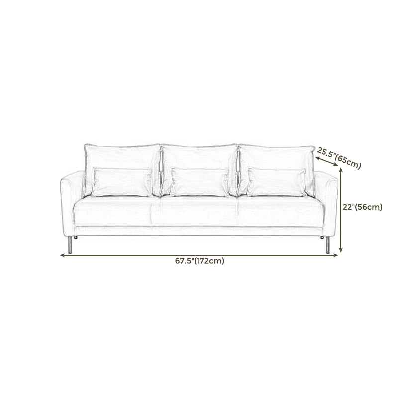 Standard Loose Back Square Arm Loveseat Faux Leather Stain Resistant Settee Furniture Clearhalo 'Furniture' 'furniture_sofas' 'kitchen' 'kitchen_sofas' 'Living Room Furniture' 'Sofa' 'sofas' 4624847