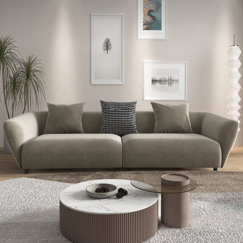 28.35" Scandinavian Faux Leather Gray 2-5 Seater Tuxedo Arm Sofa 83"L x 39"W x 28"H Clearhalo 'furn' 'furn_sofas' 'Furniture' 'furniture_sofas' 'kitchen' 'kitchen_sofas' 'Living Room Furniture' 'Sofa' 'sofas' 4624848