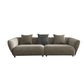 28.35" Scandinavian Faux Leather Gray 2-5 Seater Tuxedo Arm Sofa 110"L x 39"W x 28"H Clearhalo 'furn' 'furn_sofas' 'Furniture' 'furniture_sofas' 'kitchen' 'kitchen_sofas' 'Living Room Furniture' 'Sofa' 'sofas' 4624849