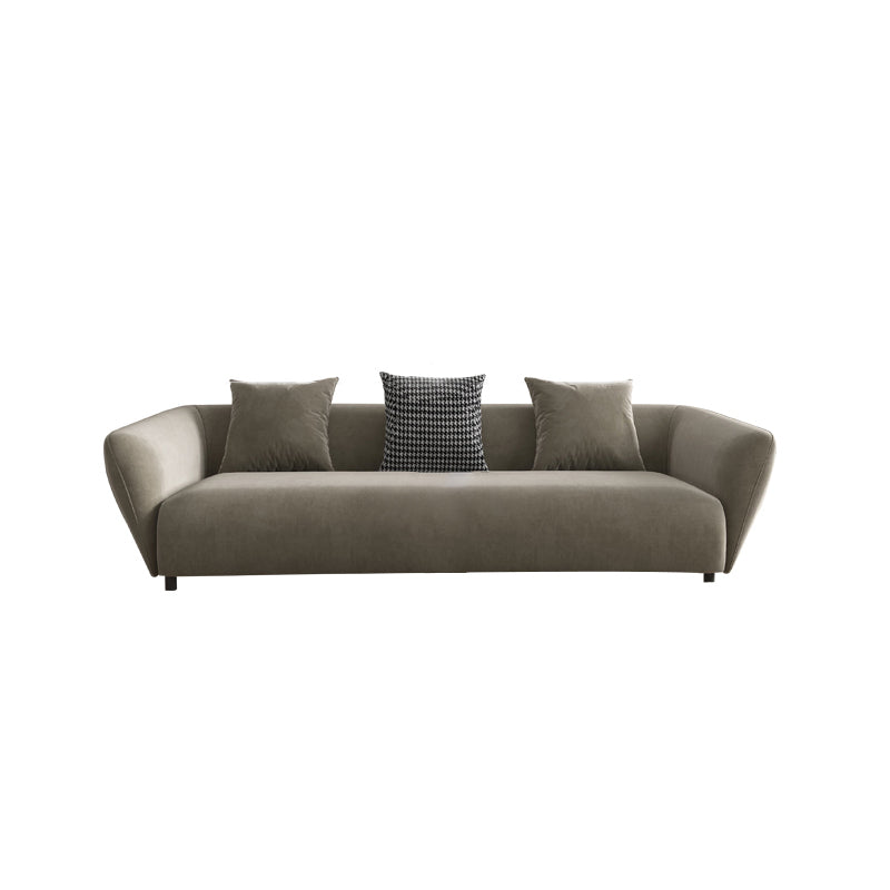 28.35" Scandinavian Faux Leather Gray 2-5 Seater Tuxedo Arm Sofa 71"L x 39"W x 28"H Clearhalo 'furn' 'furn_sofas' 'Furniture' 'furniture_sofas' 'kitchen' 'kitchen_sofas' 'Living Room Furniture' 'Sofa' 'sofas' 4624850