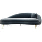Glam Velvet 4-seat Sofa Curved Tight Back 74.80"W Sofa for Living Room Grey Right Clearhalo 'furn' 'furn_sofas' 'Furniture' 'furniture_sofas' 'kitchen' 'kitchen_sofas' 'Living Room Furniture' 'Sofa' 'sofas' 4624861