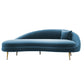 Glam Velvet 4-seat Sofa Curved Tight Back 74.80"W Sofa for Living Room Gray-Blue Right Clearhalo 'furn' 'furn_sofas' 'Furniture' 'furniture_sofas' 'kitchen' 'kitchen_sofas' 'Living Room Furniture' 'Sofa' 'sofas' 4624864