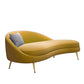 Glam Velvet 4-seat Sofa Curved Tight Back 74.80"W Sofa for Living Room Yellow Left Clearhalo 'furn' 'furn_sofas' 'Furniture' 'furniture_sofas' 'kitchen' 'kitchen_sofas' 'Living Room Furniture' 'Sofa' 'sofas' 4624870