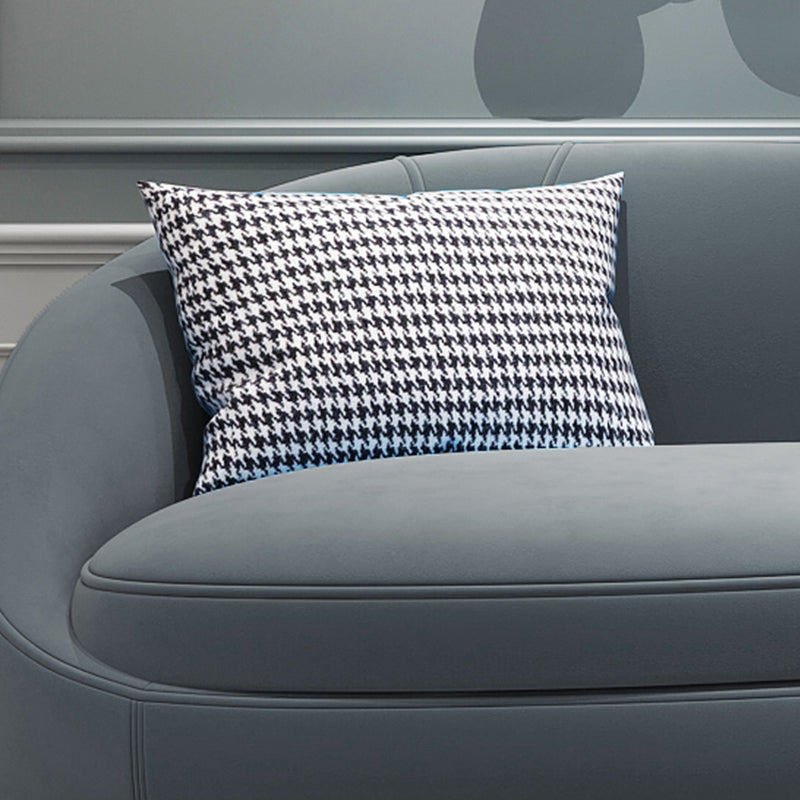 Glam Velvet 4-seat Sofa Curved Tight Back 74.80"W Sofa for Living Room Clearhalo 'furn' 'furn_sofas' 'Furniture' 'furniture_sofas' 'kitchen' 'kitchen_sofas' 'Living Room Furniture' 'Sofa' 'sofas' 4624873