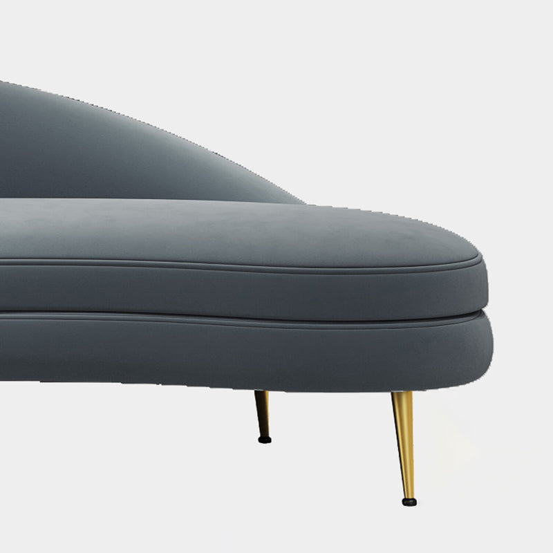 Glam Velvet 4-seat Sofa Curved Tight Back 74.80"W Sofa for Living Room Clearhalo 'furn' 'furn_sofas' 'Furniture' 'furniture_sofas' 'kitchen' 'kitchen_sofas' 'Living Room Furniture' 'Sofa' 'sofas' 4624875