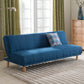 Scandinavian Spleeper Velvet/Fabric Sofa 47.24"/64.96"/70.08" Wide Armless Sofa Bed 70"L x 29.5"W x 28"H Antique Blue Clearhalo 'furn' 'furn_sofas' 'Furniture' 'furniture_sofas' 'kitchen' 'kitchen_sofas' 'Living Room Furniture' 'Sofa' 'sofas' 4624883