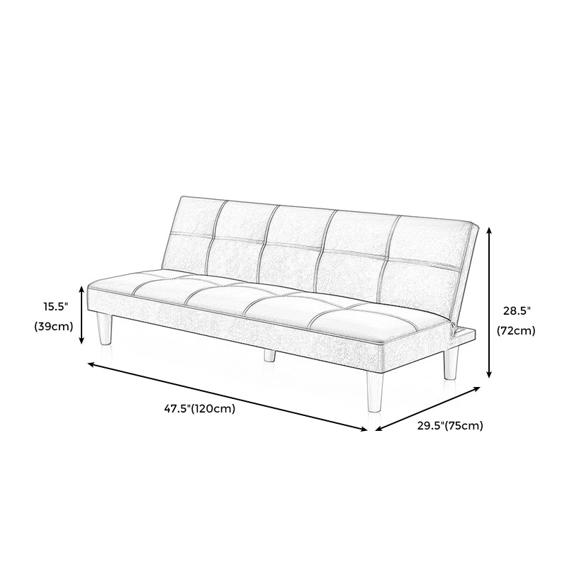 Scandinavian Spleeper Velvet/Fabric Sofa 47.24"/64.96"/70.08" Wide Armless Sofa Bed Clearhalo 'furn' 'furn_sofas' 'Furniture' 'furniture_sofas' 'kitchen' 'kitchen_sofas' 'Living Room Furniture' 'Sofa' 'sofas' 4624902