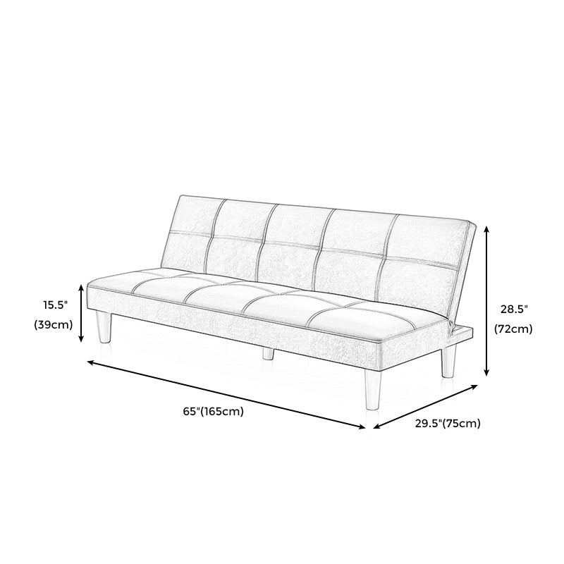 Scandinavian Spleeper Velvet/Fabric Sofa 47.24"/64.96"/70.08" Wide Armless Sofa Bed Clearhalo 'furn' 'furn_sofas' 'Furniture' 'furniture_sofas' 'kitchen' 'kitchen_sofas' 'Living Room Furniture' 'Sofa' 'sofas' 4624903