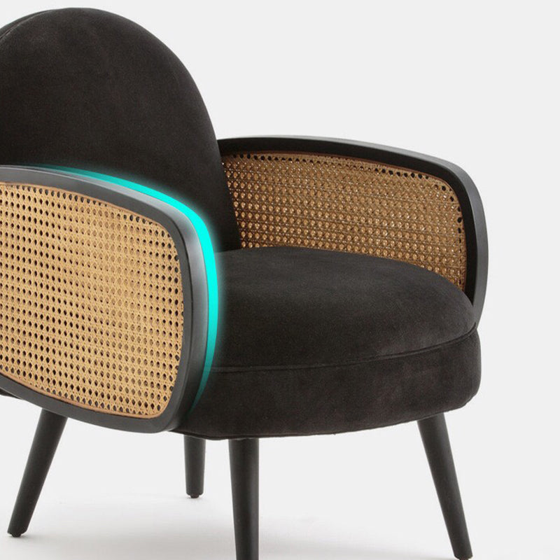 Modern Velvet Sofa 31"W Recessed Arm Tight Back Sofa with Living Room Clearhalo 'furn' 'furn_sofas' 'Furniture' 'furniture_sofas' 'kitchen' 'kitchen_sofas' 'Living Room Furniture' 'Sofa' 'sofas' 4624914