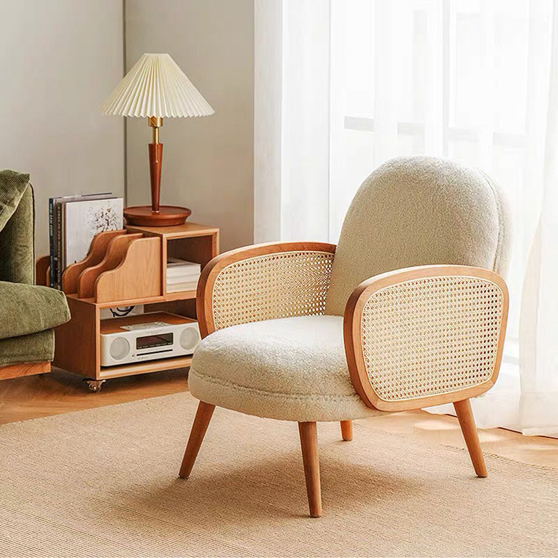 Modern Velvet Sofa 31"W Recessed Arm Tight Back Sofa with Living Room 24"L x 31"W x 31.5"H White Clearhalo 'furn' 'furn_sofas' 'Furniture' 'furniture_sofas' 'kitchen' 'kitchen_sofas' 'Living Room Furniture' 'Sofa' 'sofas' 4624927