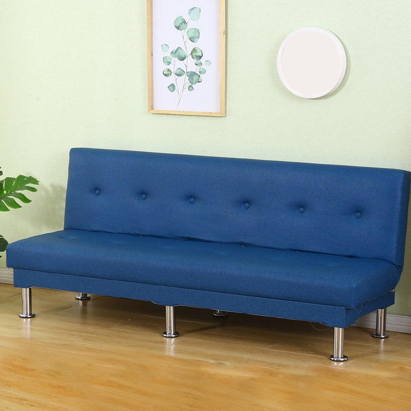 Modern Fabric/Faux Leather Sofa Armless Convertible Sofa for Living Room Royal Blue Clearhalo 'Furniture' 'furniture_sofas' 'kitchen' 'kitchen_sofas' 'Living Room Furniture' 'Sofa' 'sofas' 4624943