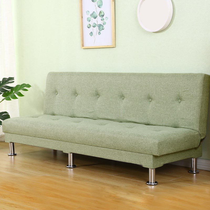 Modern Fabric/Faux Leather Sofa Armless Convertible Sofa for Living Room Light Army Green Clearhalo 'Furniture' 'furniture_sofas' 'kitchen' 'kitchen_sofas' 'Living Room Furniture' 'Sofa' 'sofas' 4624951